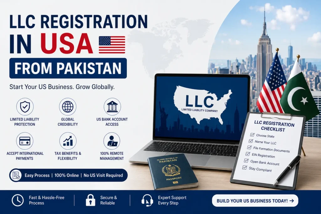 LLC Registration in USA from Pakistan – Complete Guide for Pakistani Entrepreneurs in 2026