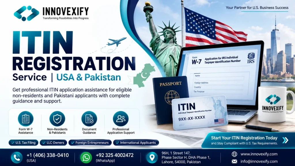 ITIN registration service for non-residents and Pakistani applicants