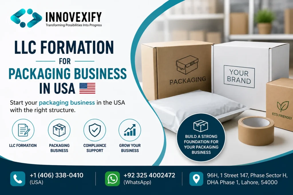 LLC formation for starting a packaging business or packaging company in the USA
