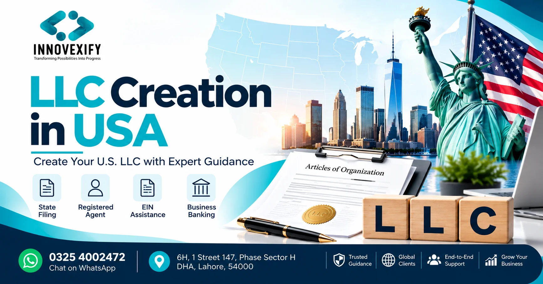 LLC Creation in USA with Innovexify business formation guidance